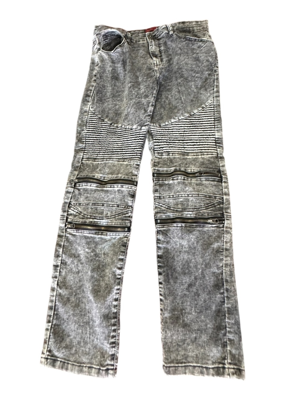 Retro Acid Wash Gray Jeans Streetwear Truth Substance Men’s 34/32 Skinny